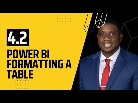4.2 How to Format a Table in Power BI | Power BI Tutorials for Beginners | By Carl Huff