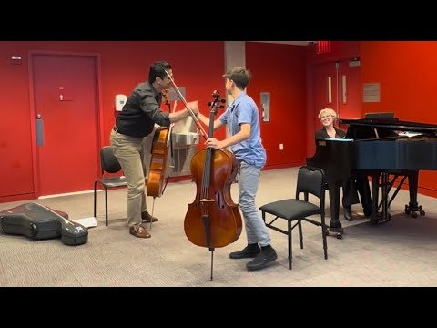Amit Peled masterclass on Haydn C major Concerto first mov. Ben Puts, cello Kaufman Music Center