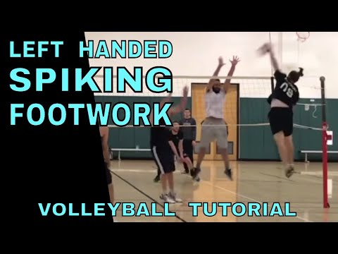 Left Handed Spiking Footwork Volleyball Tutorial (How To Spike Left Handed) thumbnail