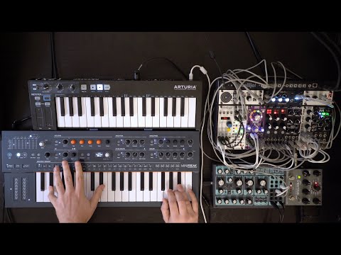 Synth jam with Arturia MiniFreak, Dreadbox Erebus, eurorack drums, and Reason 12 synths