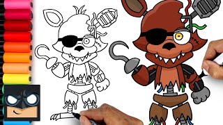 How To Draw Withered Foxy | Five Nights at Freddy's