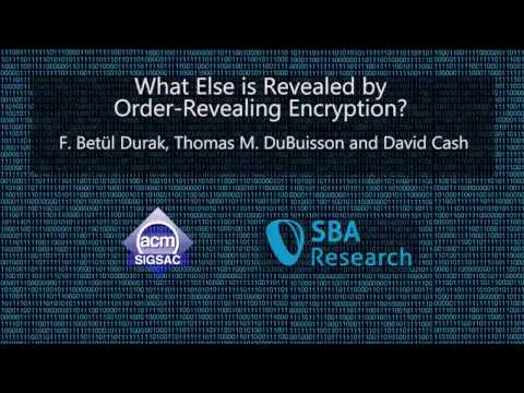 CCS 2016 - What Else is Revealed by Order Revealing Encryption?