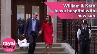 Royal Baby: Prince William and Kate leave hospital with new son