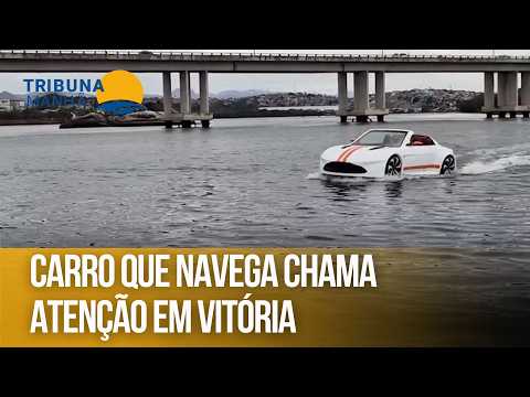 Carro que navega chama atenção em Vitória