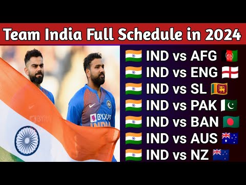 Indian Cricket Team Upcoming All Series Schedule 2024 | India All Series Date, Time and Venue 2024