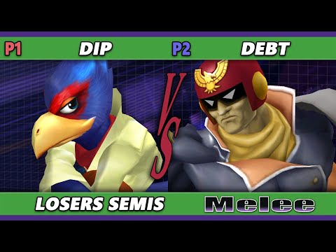 S@X 461 Losers Semis - DIP (Falco) Vs. debt (Captain Falcon) Smash Melee - SSBM