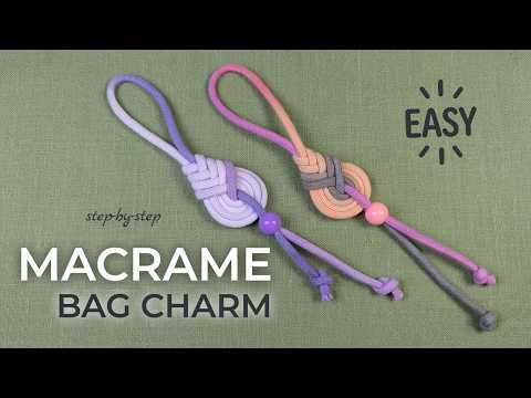 Quick DIY Macrame Keychain 🌸 Perfect Beginner Project | Pipa Knot