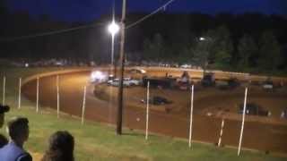 preview picture of video 'Robert Burnett Ricky Blackburn Wreck at Winder Barrow Speedway 6/30/12'