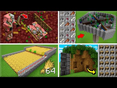 ✔️ 5 EASY FARMS for BEGINNERS and NEW WORLDS in MINECRAFT!