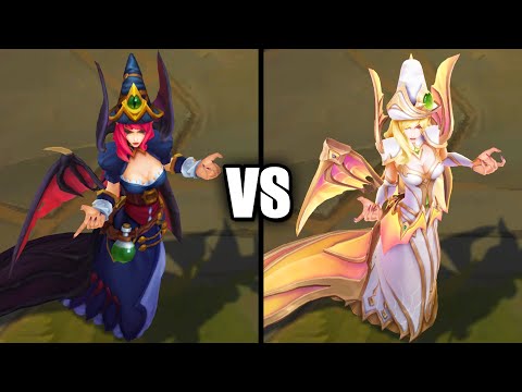 Prestige Bewitching Morgana vs Bewitching Morgana Skins Comparison (League of Legends)