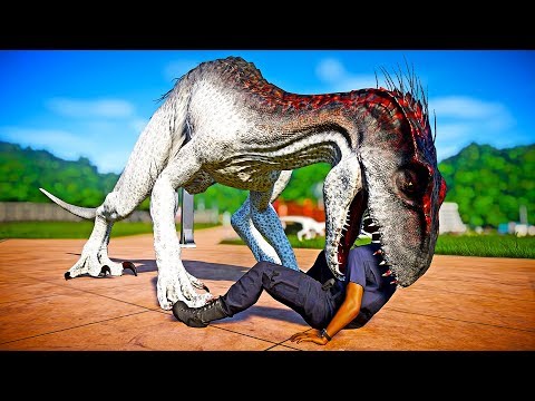 Indoraptor vs Blue Breakout & Fight - Jurassic World Evolution Dinosaurs Fighting