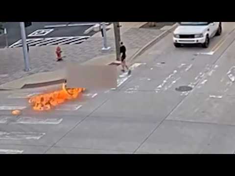 Man sets wheelchair user in flames with Molotov cocktail