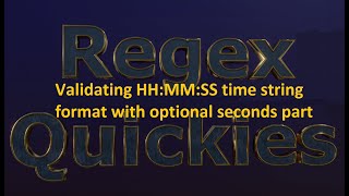 Validate HH:MM:SS/HH:MM time string format (making part of regex optional)