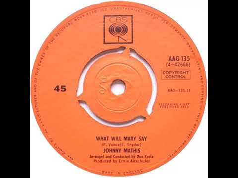 UK New Entry 1963 (76) Johnny Mathis - What Will Mary Say