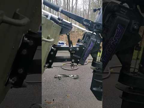 Install of drop down bracket for outboard. #mercury #outboard #boat #jonboat #diy #fishing #catfish