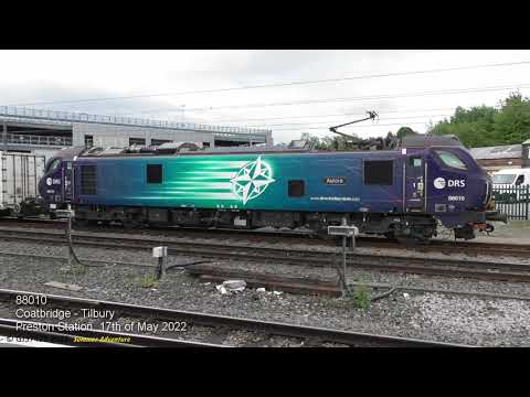 DRS 88010 departing Preston working Coatbridge - Tilbury: 17th of May 2022