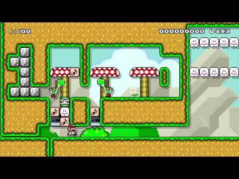 ヨッシーでミニゲーム by りょうの - SUPER MARIO MAKER - No Commentary 一 1AJ