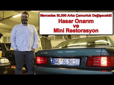 Mercedes SL500 Arka Çamurluk Değişecekti! Hasar Onarım ve Mini Restorasyon
