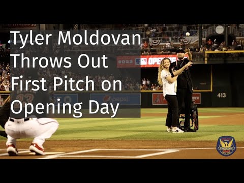Tyler Moldovan Throws First Pitch at DBacks Opening Day