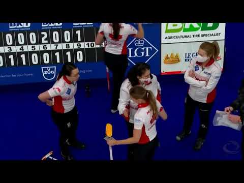 #wwcc2021 Super sweeper Briane Meilleur (CAN) gets tested for performance-enhancing brush pad