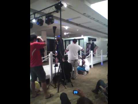 Dc beatbox doing his thing on stage at san diego fashion show bikini week