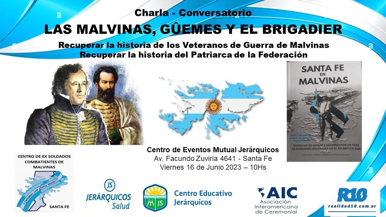 PRESENTACIÓN DEL LIBRO "SANTA FE EN MALVINAS" AIC - JERÁRQUICO