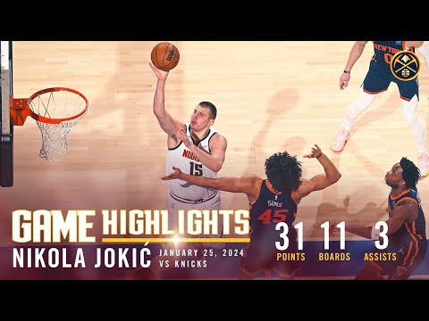 Nikola Jokić Full Game Highlights vs. Knicks 🎥
