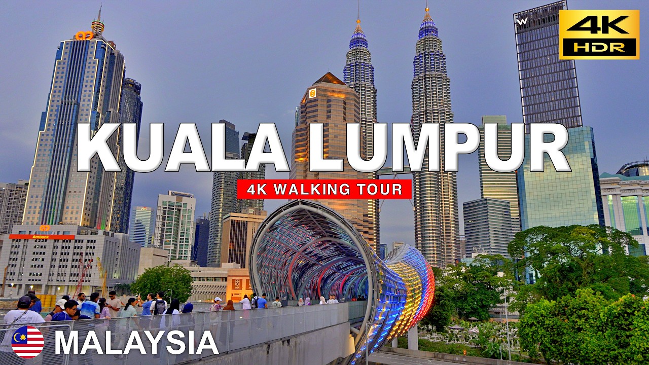 Immersive street-level walking tour through Kuala Lumpur Chinatown, Malaysia, showcasing authentic urban landscapes, local architecture, and the vibrant atmosphere of the city's neighborhoods