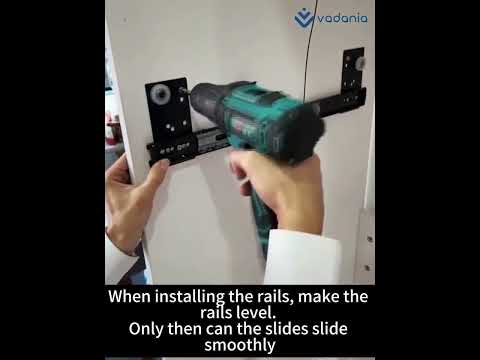 How to install VADANIA pocket door drawer slides?