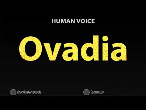 How to Pronounce Ovadia