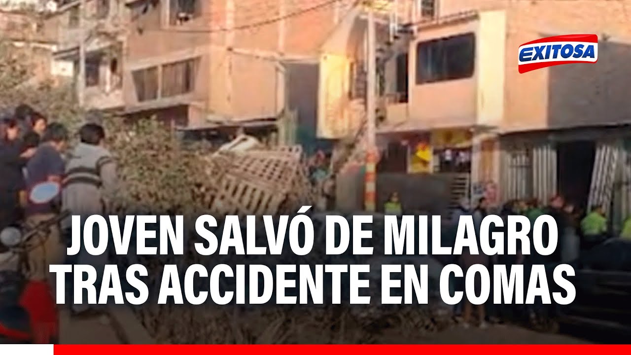 🔴🔵 Accidente en Comas: Joven que se salvó de choque fue trasladada a hospital