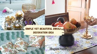 Diwali Home Makeover || Simple & Elegant Living Room Decoration Ideas ||  My Living Room Makeover ||