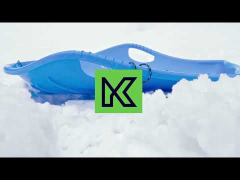 Sanki plastikowe z linką, niebieskie