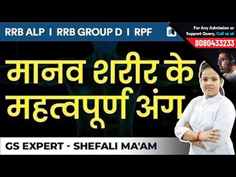 RRB ALP | RRB Group D | RPF | Important Organs of Human Body for Exam by Shefali Ma'am Video