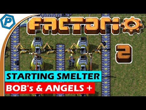 Factorio | Starting the Smelter | Bob's & Angels, with Brain Melting | #2 | Modded Factorio