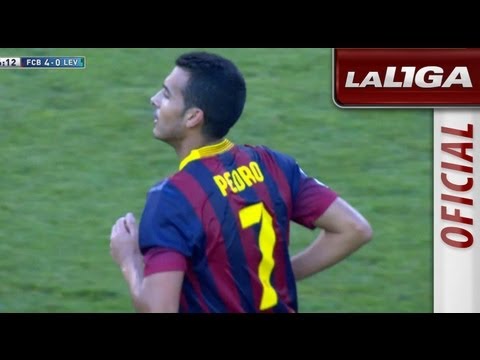 Gol de Pedro (4-0) en el FC Barcelona - Levante UD - HD