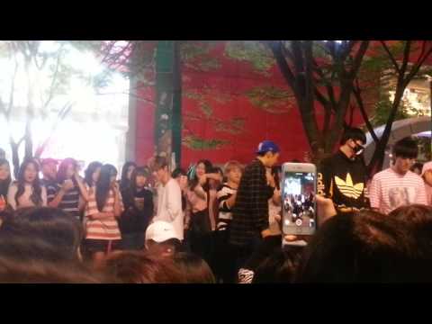 160604 홍대 길거리 공연 디오비 자기소개(팀소개)&불타오르네 1