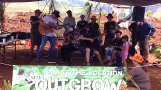 Neil Young Performing his song "Monsanto Years"on Maui at OUTGROW MONSANTO, May, 23,2015