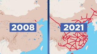 The amazing growth of China's high-speed rail network