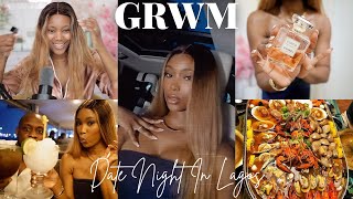 GRWM For My First Date Night Out In Months | Glam Hair, Makeup & Outfit For Seafood Dinner in Lagos