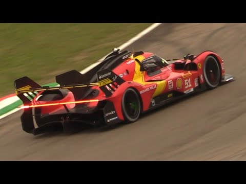 Robert Kubica Testing a Ferrari 499P LMH Le Mans Hypercar at Imola Circuit-  Pure Sound in Action!