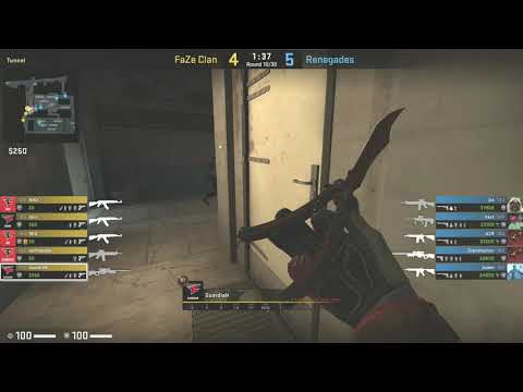 CS:GO POV Demo FaZe GuardiaN (28/17) vs Renegades (de_train)