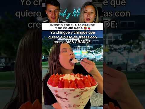 Cuando piden las fresas con crema más caras para comerse solo una cucharada