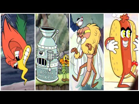 Cuphead - All Run 'n Gun Levels (All Coins Collected)