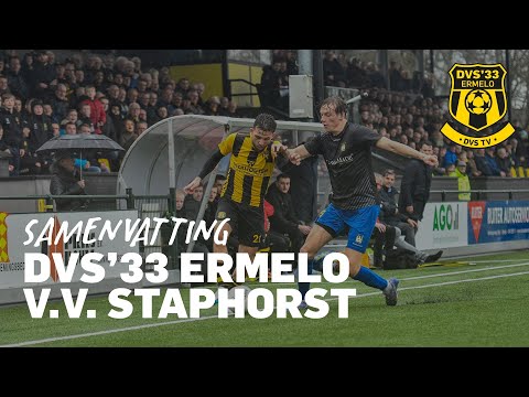 HIGHLIGHTS VAN DVS'33 ERMELO - STAPHORST | Derde Divisie | Korte Samenvatting