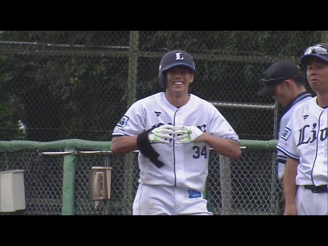 【ファーム】見事なセンター返し!! ライオンズ・高松渡 移籍後初ヒット!! 2023年7月22日 埼玉西武ライオンズ 対 北海道日本ハムファイターズ