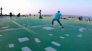 Playing Cricket on Biggest Crude oil Tanker ships