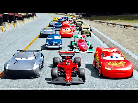 Ferrari F1 2022 vs Cars Movie Characters at Monza GP