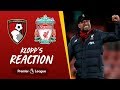 Klopp's Reaction: Lovren injury, Salah & a clean sheet | Bournemouth vs Liverpool