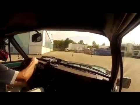 CS autoslalom 2015 - 5.pretek - ČSAD Hodonín, J. Galbavý, Škoda105, 1. ostrá